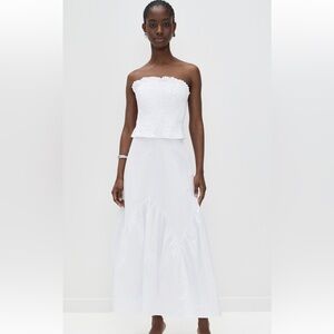 Line & Dot White Maxi Dress